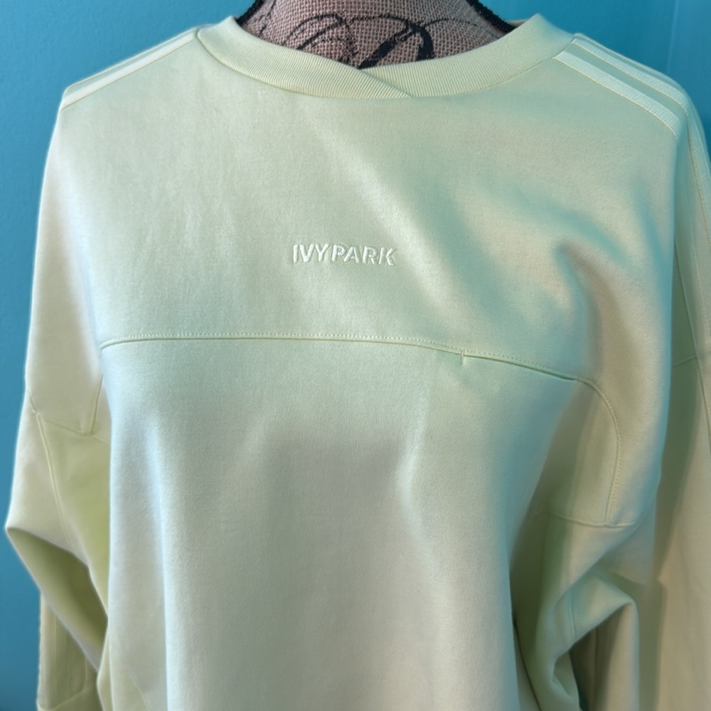 IVY PARK X Adidas Streetwear Oversized Yellow Sweatshirt L - Picture 2 of 8